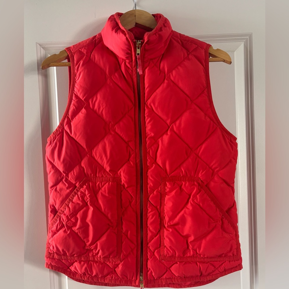 J. Crew Red Puffer Vest